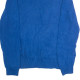 CHAPS Mens Jumper Blue Crew Neck Chunky Knit M