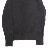 TOMMY HILFIGER Mens Jumper Black 1/4 Zip Tight Knit L