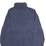 CALVIN KLEIN JEANS Mens Jumper Blue 1/4 Zip Tight Knit XL