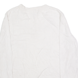 TOMMY HILFIGER Womens Jumper White Crew Neck Cable Knit L