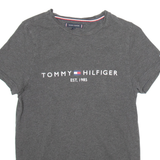 TOMMY HILFIGER Womens T-Shirt Grey XS