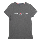 TOMMY HILFIGER Womens T-Shirt Grey XS