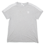 ADIDAS Womens T-Shirt Grey UK 12