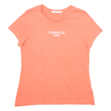 CALVIN KLEIN JEANS Womens T-Shirt Pink XL