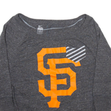 NIKE Womens T-Shirt Grey 3/4 Sleeve M