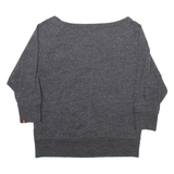 NIKE Womens T-Shirt Grey 3/4 Sleeve M