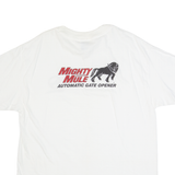 HANES Mighty Mule Mens T-Shirt White USA L