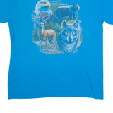 GILDAN Animals Mens T-Shirt Blue USA M