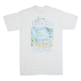 LITTLE BROWNIE Incredible Voyage Ocean Mens T-Shirt Grey 90s M