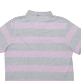 CHAMPION Mens Polo Shirt Grey Striped L