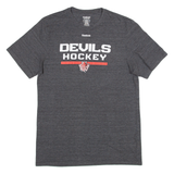 REEBOK Devils Hockey Mens T-Shirt Grey M