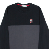 FILA Mens T-Shirt Black Long Sleeve S