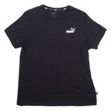 PUMA Mens T-Shirt Black Crew Neck L