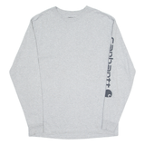 CARHARTT Loose Fit Mens T-Shirt Grey Long Sleeve Crew Neck S