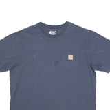 CARHARTT Loose Fit Mens T-Shirt Grey Crew Neck XL
