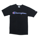CHAMPION Mens T-Shirt Black Crew Neck S