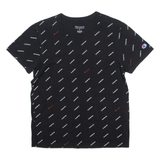 CHAMPION Mens T-Shirt Black Crew Neck M