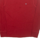 TOMMY HILFIGER Mens T-Shirt Red Long Sleeve M