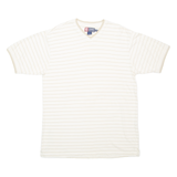 CHAPS RALPH LAUREN Striped Mens T-Shirt Cream V-Neck XL