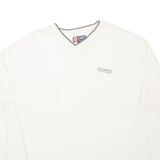 CHAPS RALPH LAUREN Mens T-Shirt Cream Long Sleeve V-Neck XL