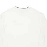 CHAPS RALPH LAUREN Mens T-Shirt Cream Long Sleeve V-Neck XL