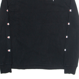 CHAMPION Mens T-Shirt Black Long Sleeve XS