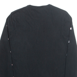 CHAMPION Mens T-Shirt Black Long Sleeve XS