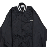 GEM SPORTSWEAR EYC Youth Sports 'Brett' Mens Bomber Jacket Black Nylon 80s USA M