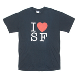 GILDAN I Love San Francisco Mens T-Shirt Black Crew Neck M