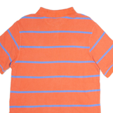 CHAPS Mens Polo Shirt Orange Striped M