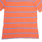 CHAPS Mens Polo Shirt Orange Striped M