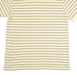 TOMMY HILFIGER Mens Polo Shirt Yellow Striped 2XL