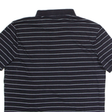 CALVIN KLEIN Mens Polo Shirt Black Striped M