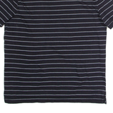 CALVIN KLEIN Mens Polo Shirt Black Striped M