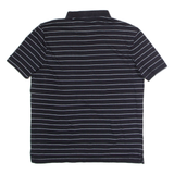 CALVIN KLEIN Mens Polo Shirt Black Striped M