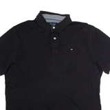 TOMMY HILFIGER Mens Polo Shirt Black L