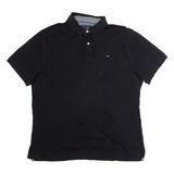TOMMY HILFIGER Mens Polo Shirt Black L