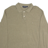 NAUTICA Mens Polo Shirt Green Long Sleeve XL