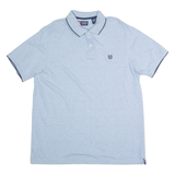 CHAPS Mens Polo Shirt Blue Striped L