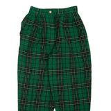 MELS-G Check Womens Trousers Green Regular Mom 90s W24 L24