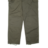 BLUE RIVER Cargo Mens Trousers Green Relaxed Tapered W42 L32