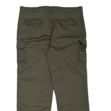 BLUE RIVER Cargo Mens Trousers Green Relaxed Tapered W42 L32