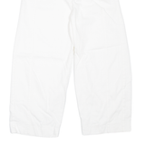 BENETTON Womens Trousers White Relaxed Tapered W24 L22