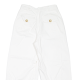 BENETTON Womens Trousers White Relaxed Tapered W24 L22