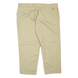 DICKIES Altered Workwear Mens Trousers Beige Relaxed Tapered W42 L25