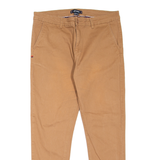 KANGOL Chino Mens Trousers Beige Slim Tapered W34 L30