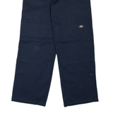DICKIES Workwear Mens Trousers Blue Loose Straight W30 L30