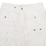 RALPH LAUREN Womens Cargo Shorts White M W30