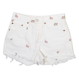 LEVI'S 501 Womens Casual Shorts Cream Floral XS W26
