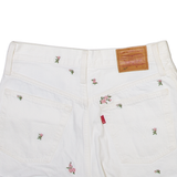 LEVI'S 501 Womens Casual Shorts Cream Floral XS W26